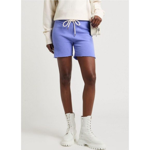 The Great Sweat Short Womens Size 1 US Sm Purple Raw Hem Drawstring Waist Lounge - Picture 1 of 11